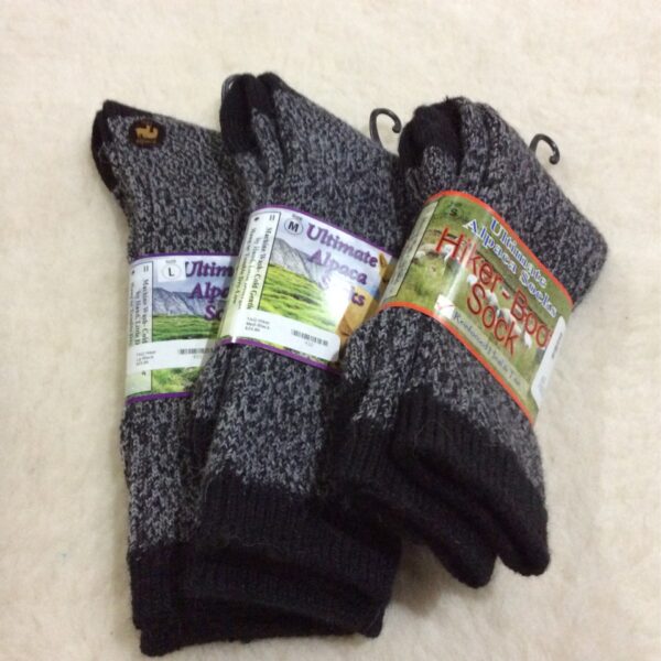 The Alpaca Guy Hiker/Boot Sock - Black