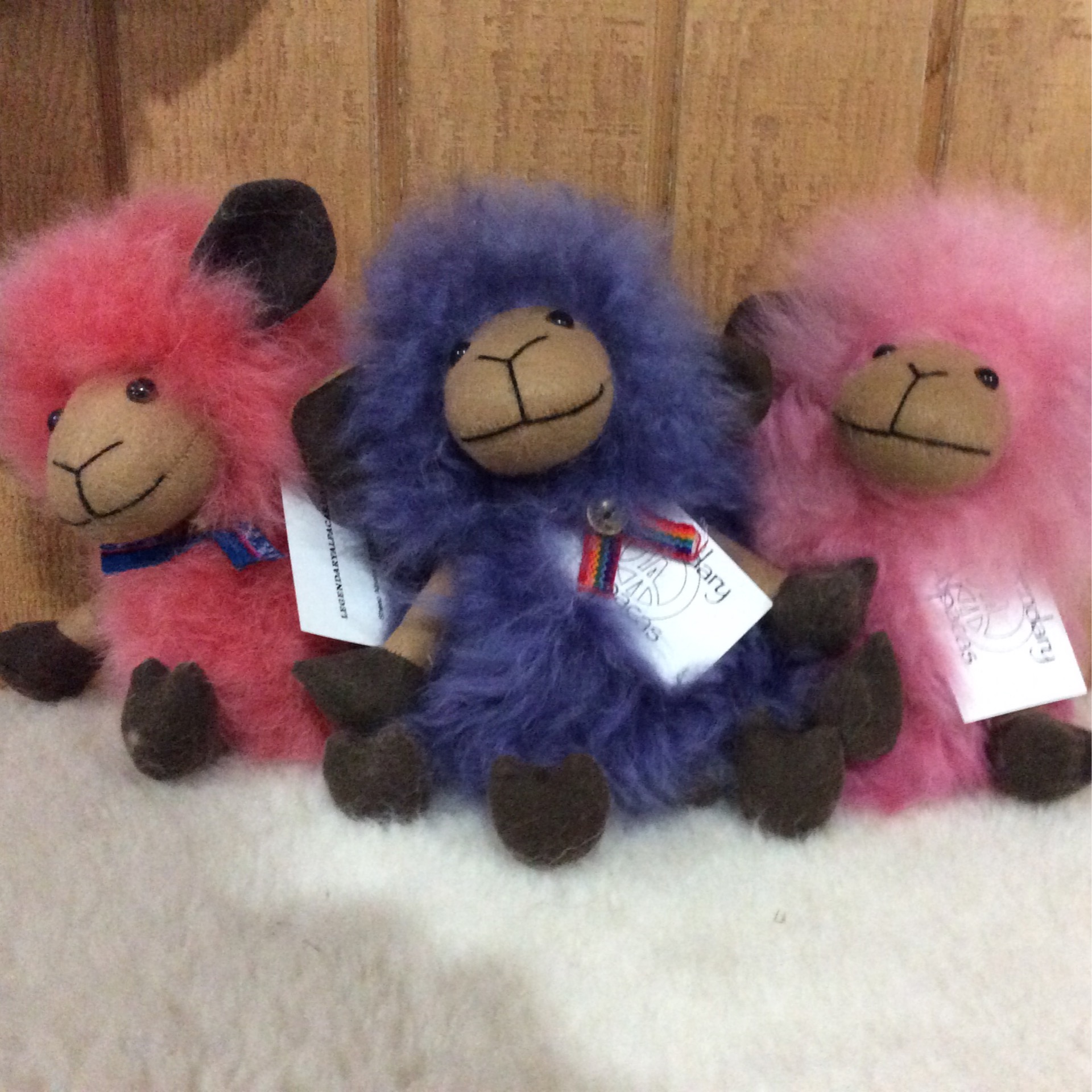 alpaca monkey pink and purple