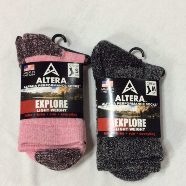 alpaca sock crew gray