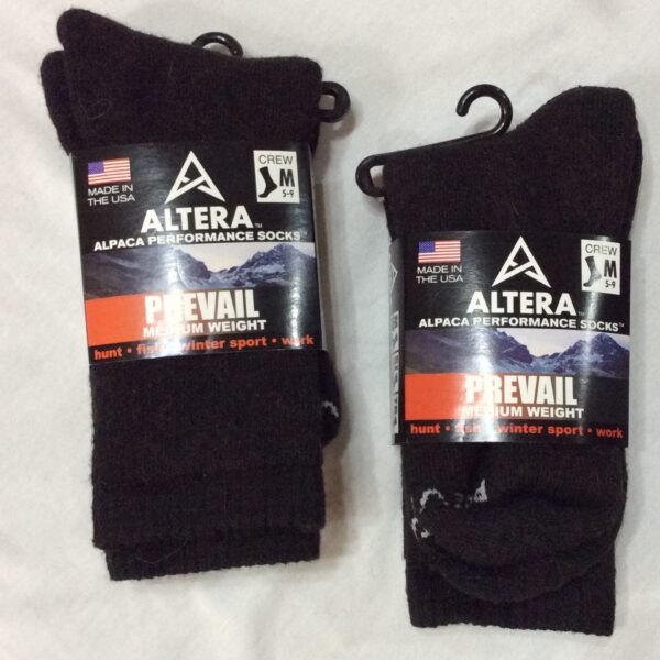 alpaca crew sock black