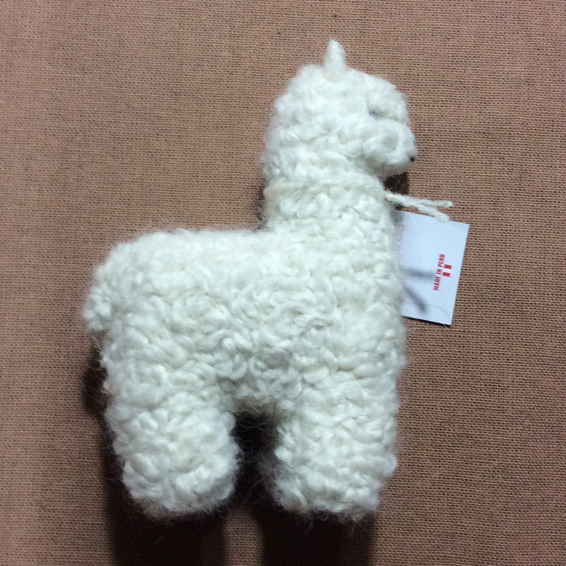 alpaca toy hand made white