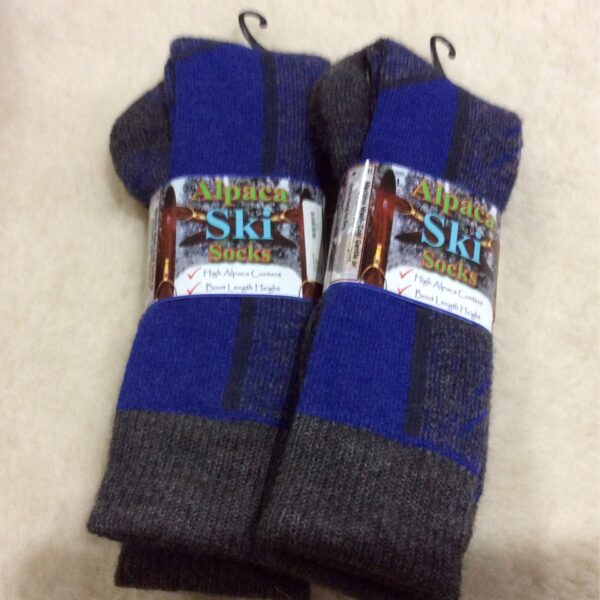 The Alpaca Guy Ski Boot Sock - Blue