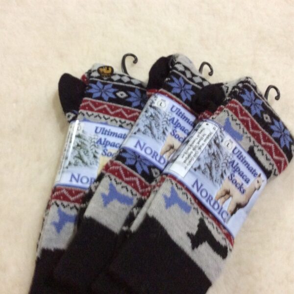 The Alpaca Guy Nordic Socks - Blue