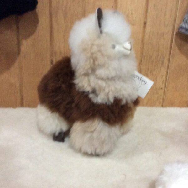 alpaca stuffy brown and white