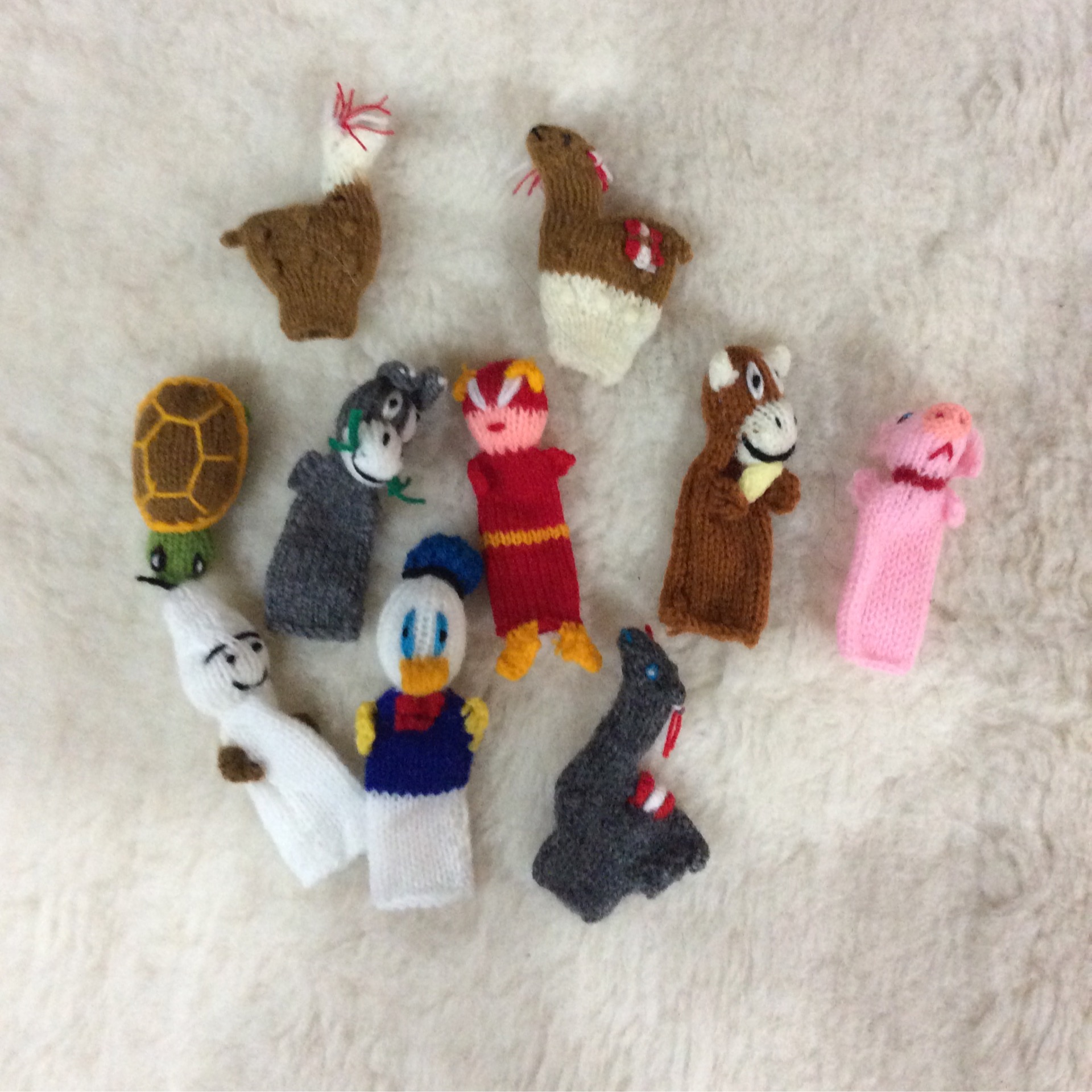 alpaca finger puppets