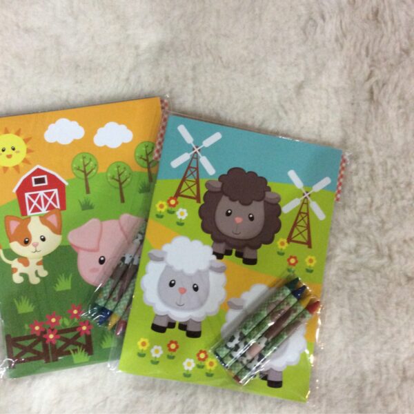 Coloring book farm animals