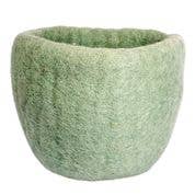 Textured green decorative plant pot alpaca planter green