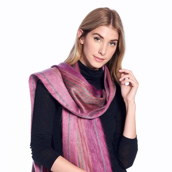 alpaca scarf pink