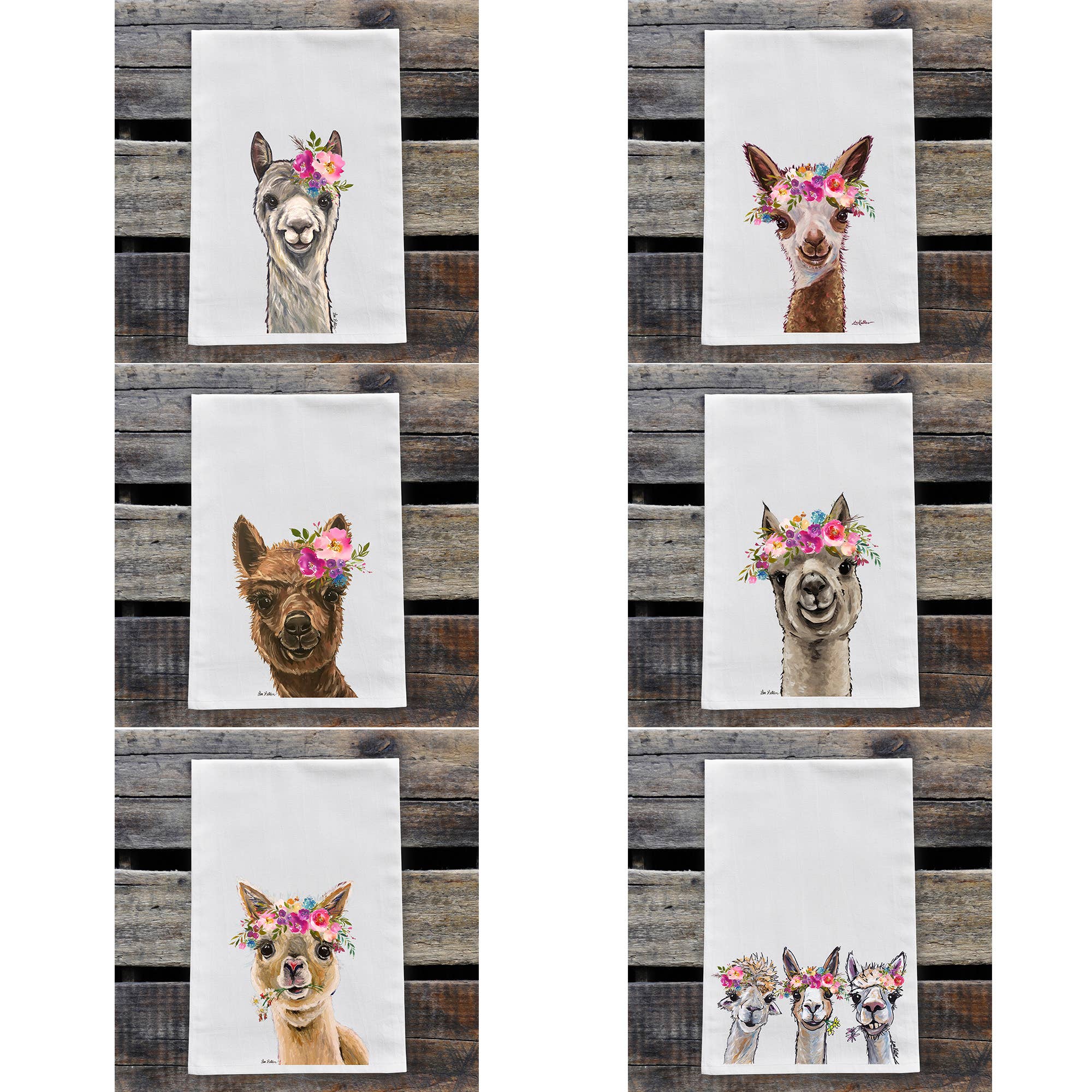 alpaca tea towel