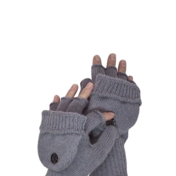 alpaca glittens gray