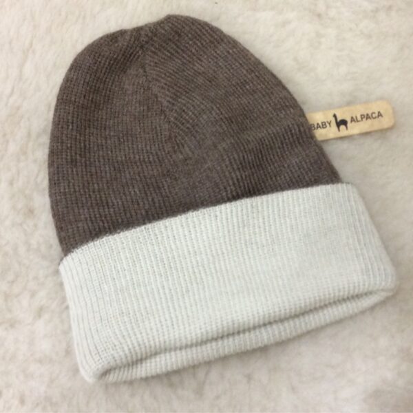 alpaca Reversible Beanies tan