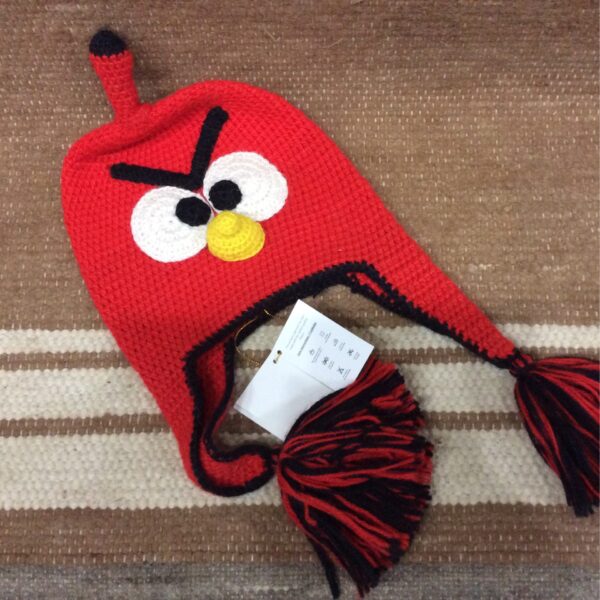 Angry Bird Toddler alpaca Hat red