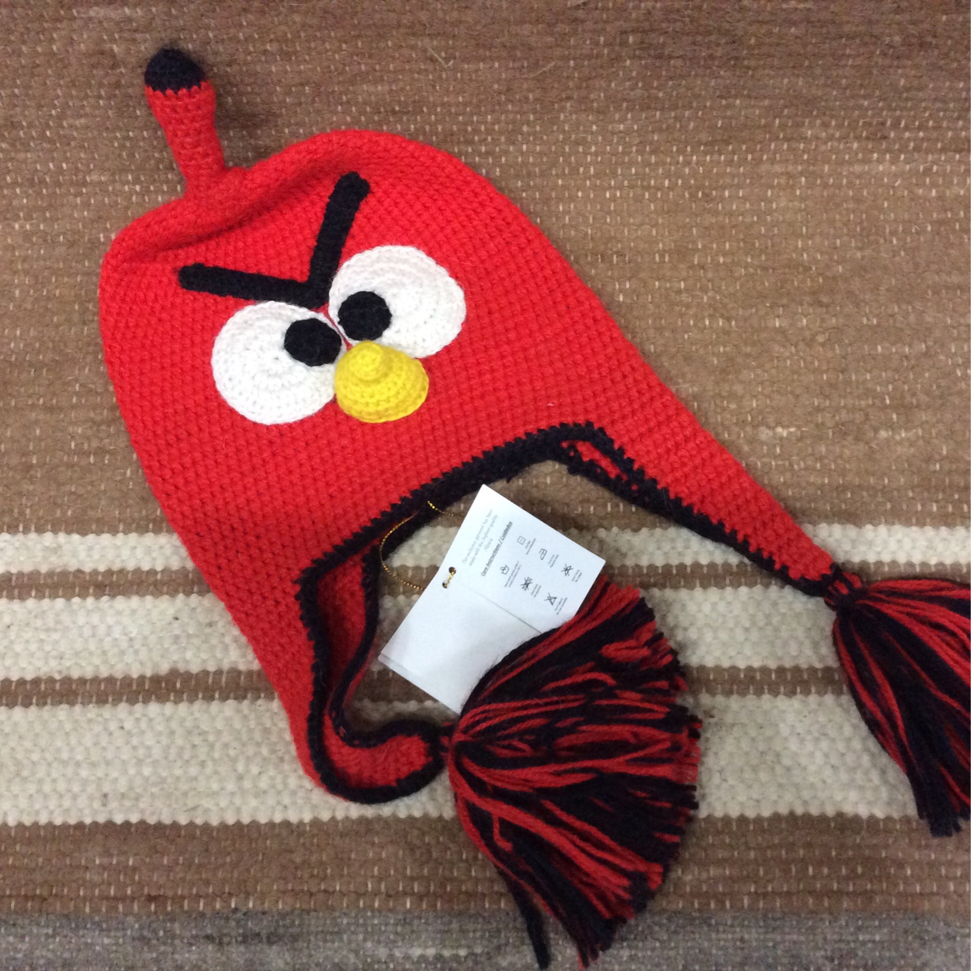 Angry Bird Toddler alpaca Hat red