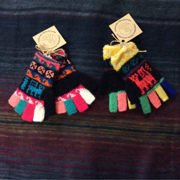 kids alpaca glove multi color