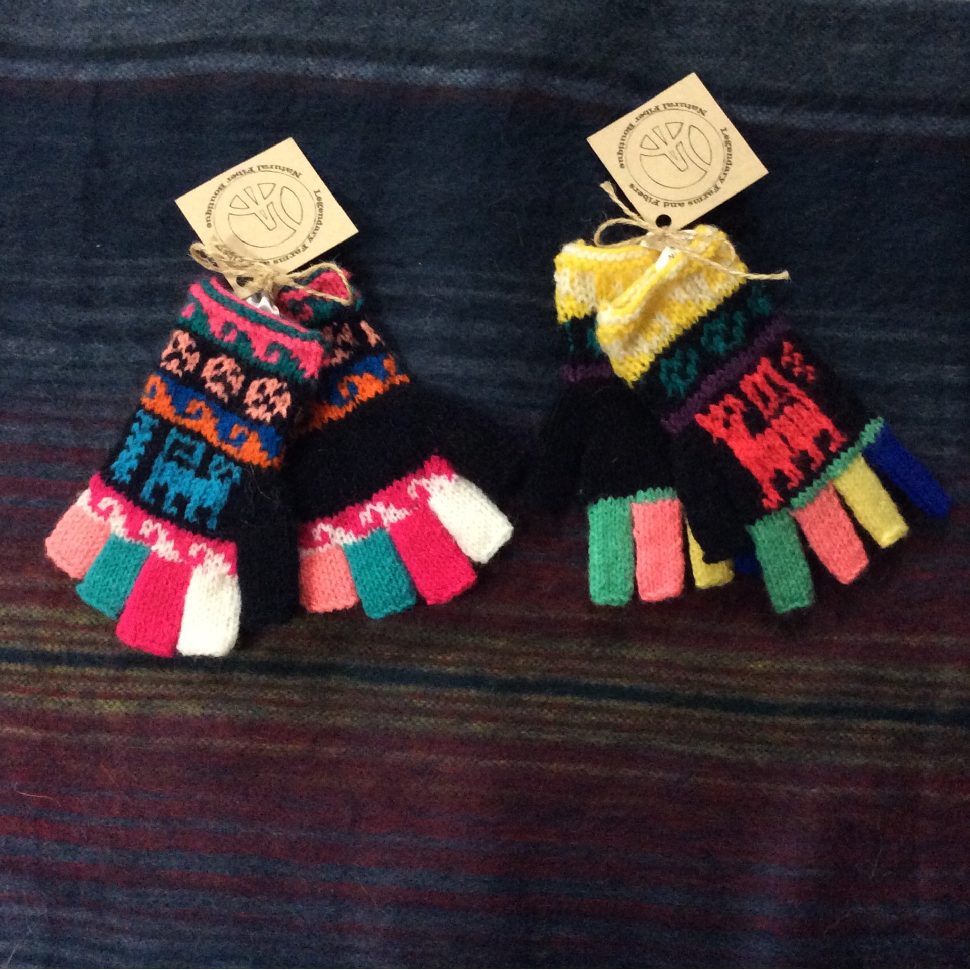 kids alpaca glove multi color