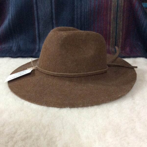 hand felted alpaca hat brown