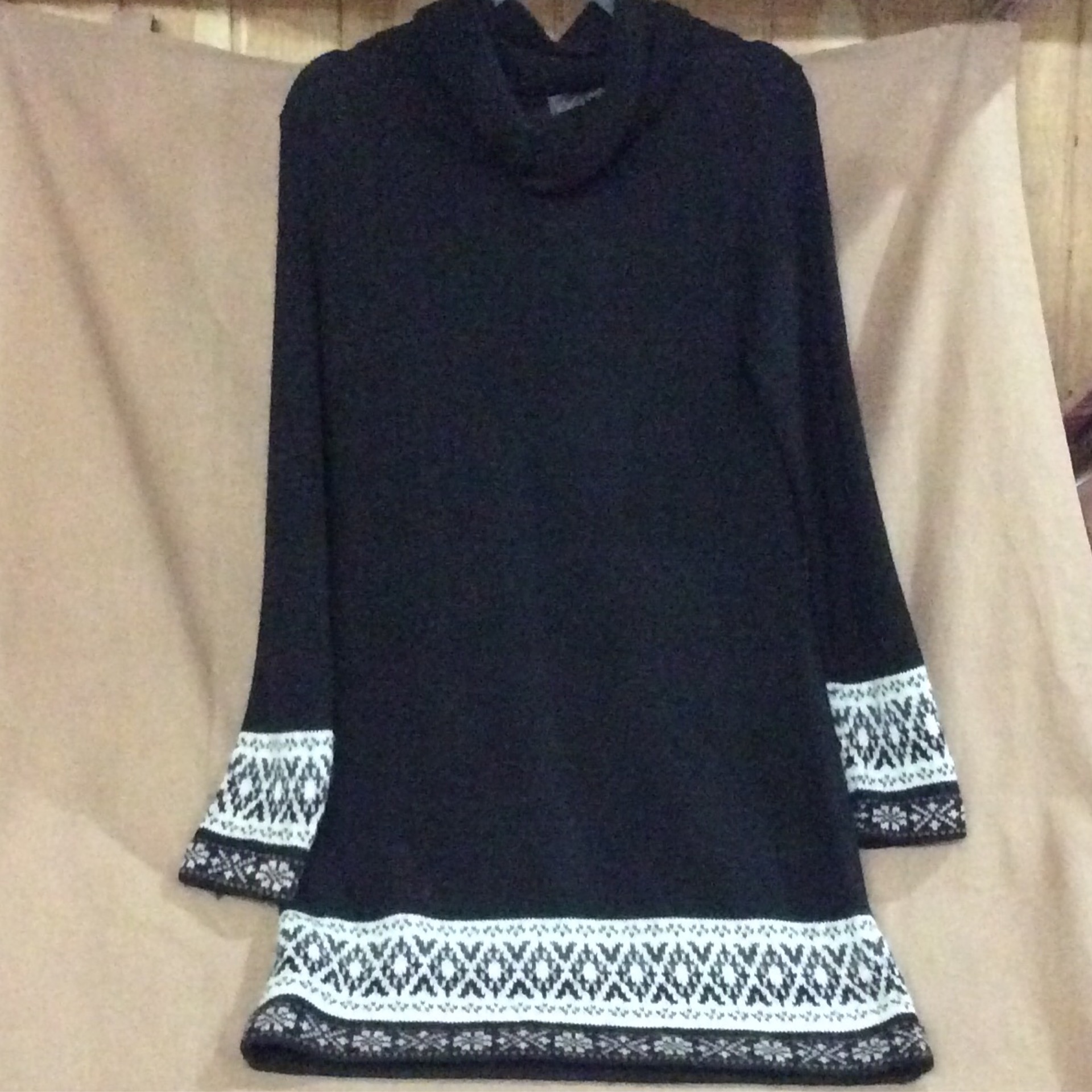 alpaca dress hanging black mosaic