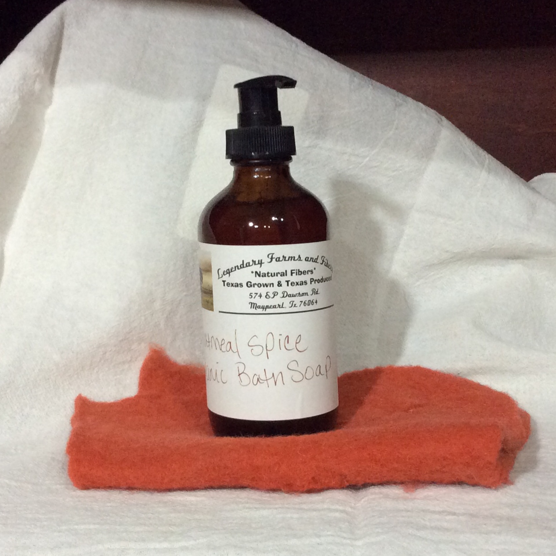 organic bath soap with alpaca wash cloth