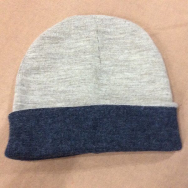 Alpaca double knit hat stone and gray