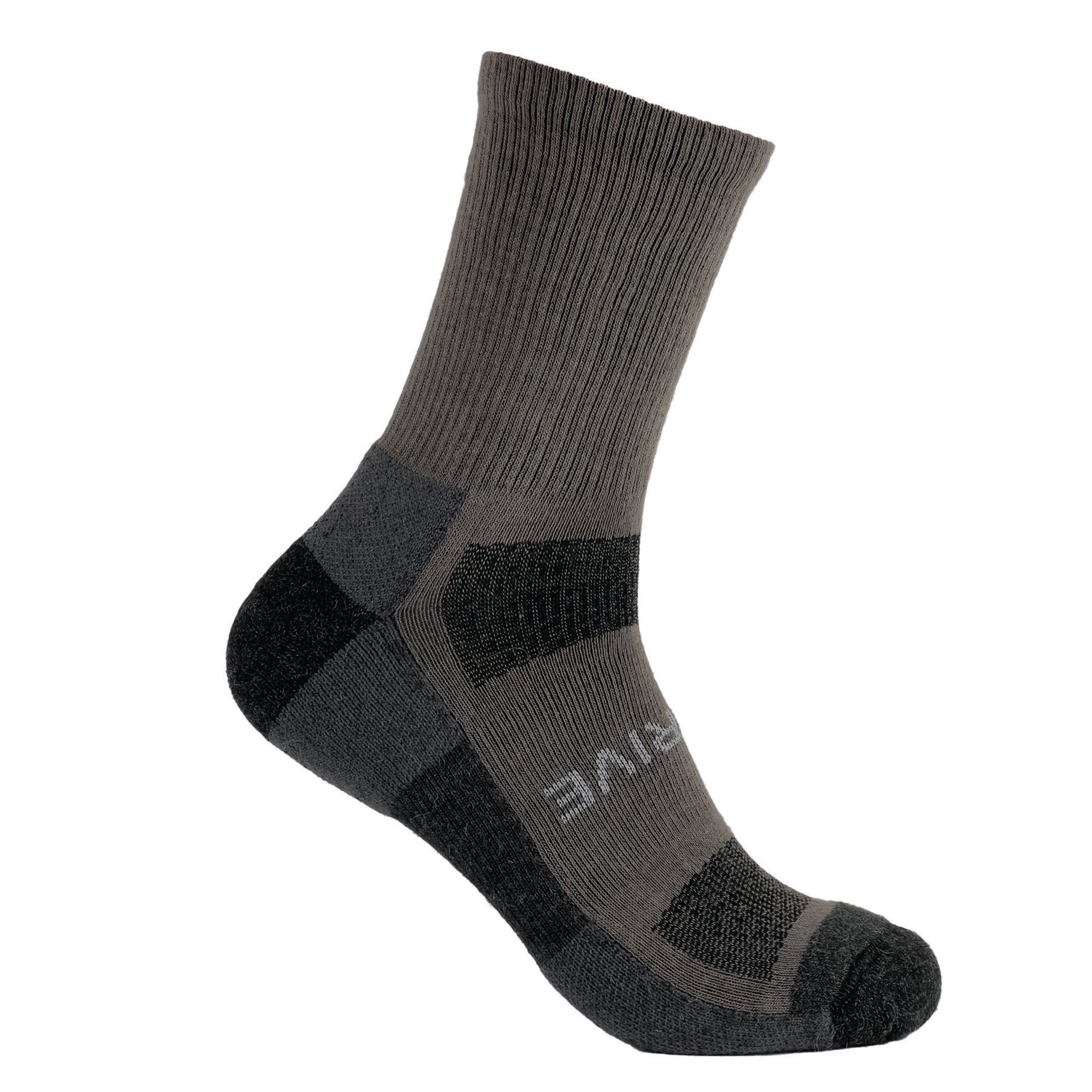 Tan and gray alpaca hiking sock
