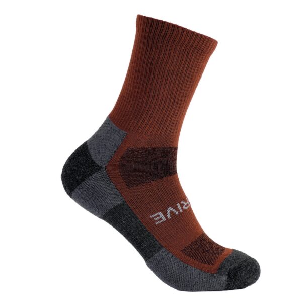 Rust and gray alpaca hiking sock