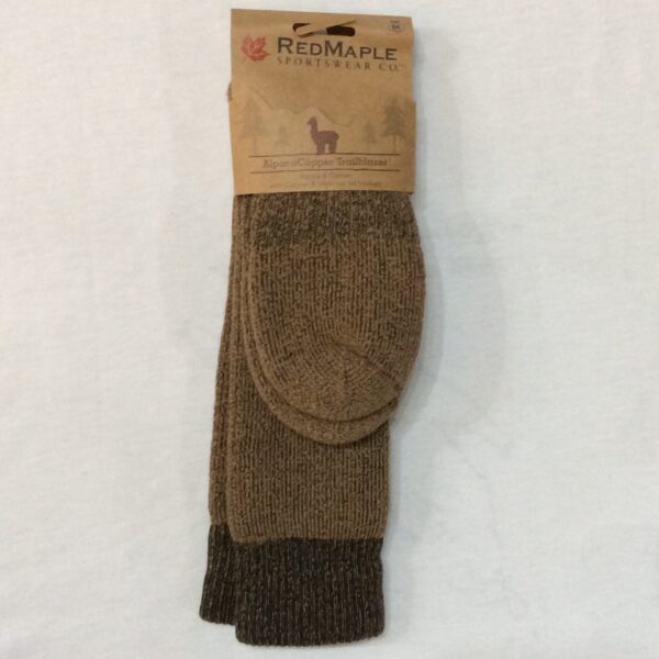 alpaca sock brown folded