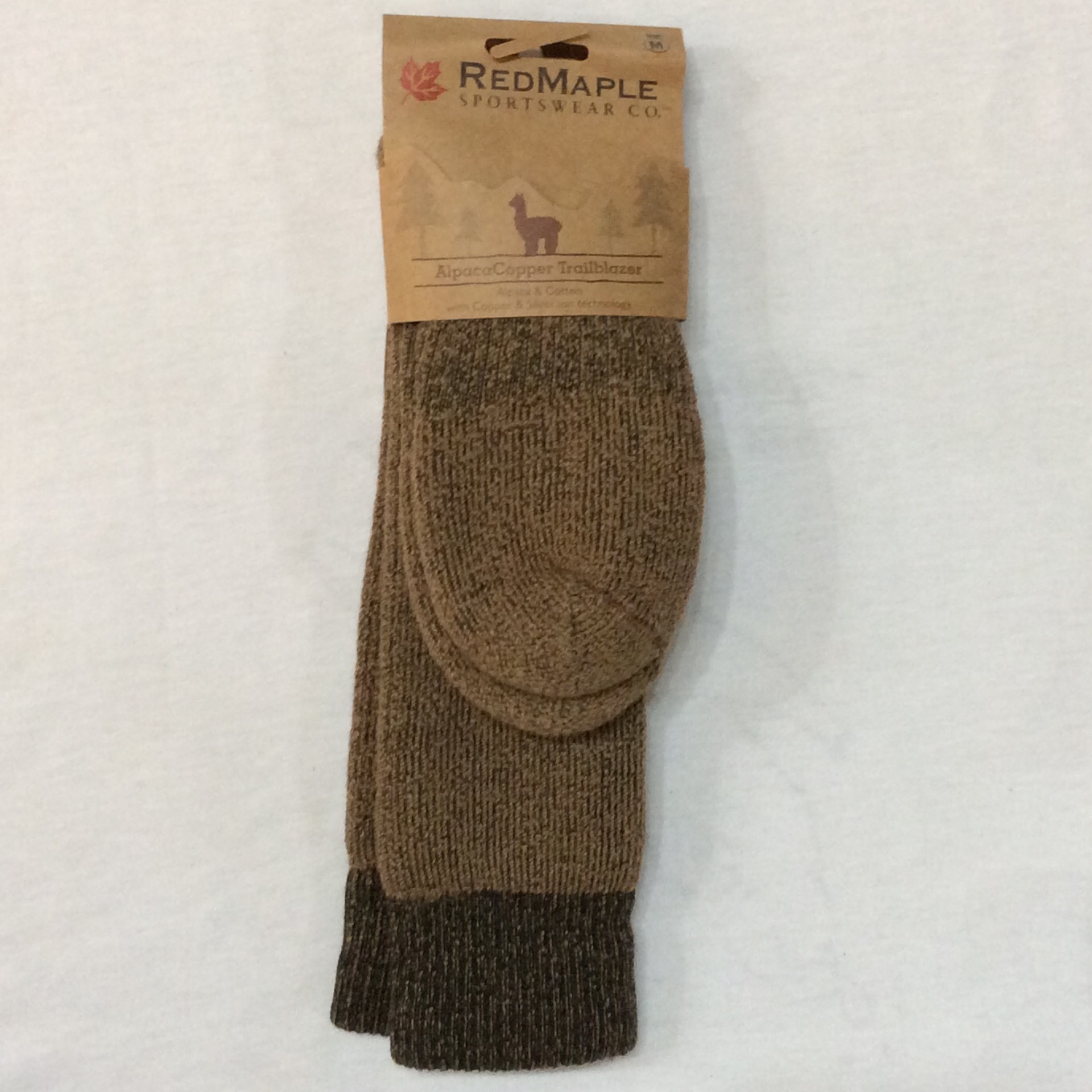 alpaca sock brown folded