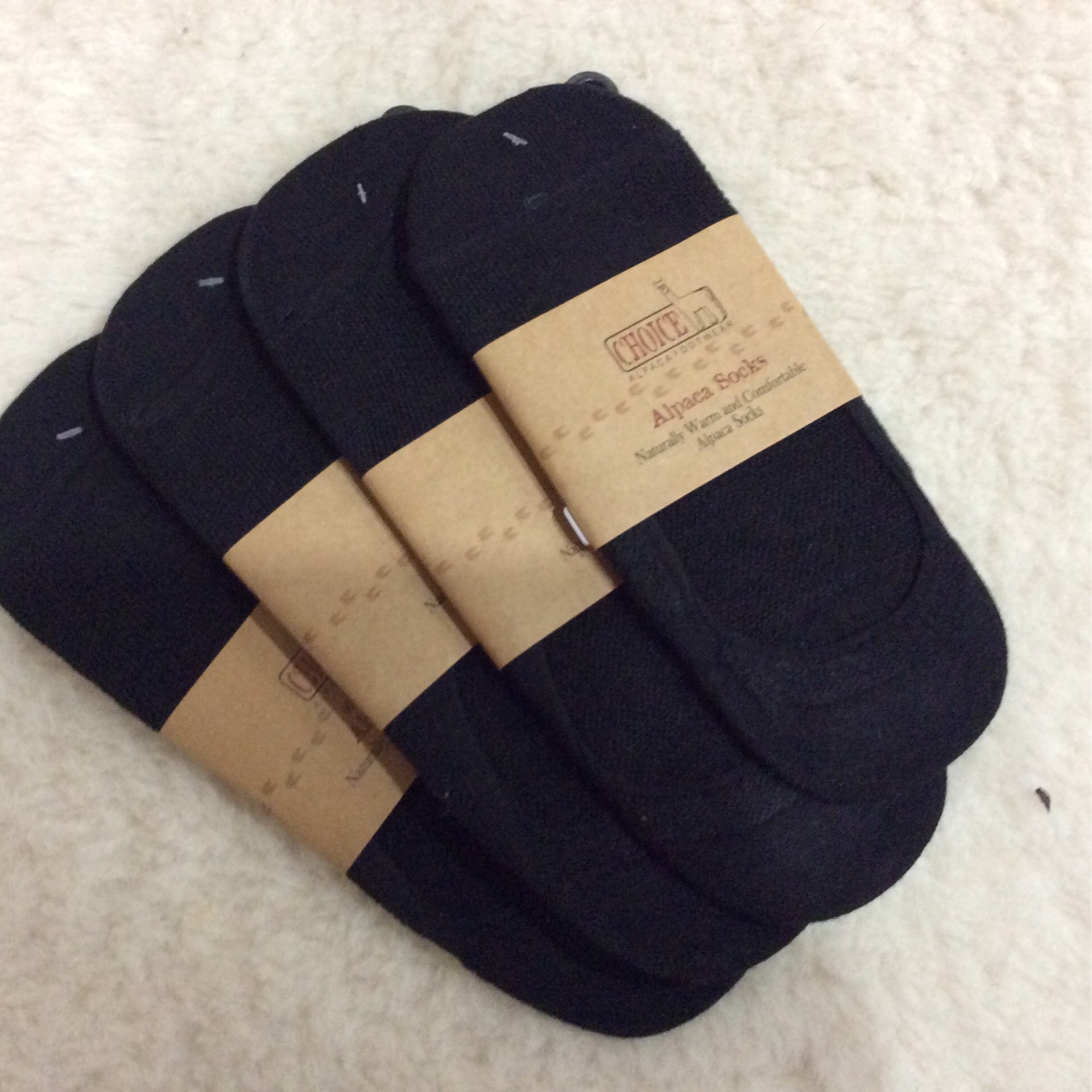 Alpaca no see sock black