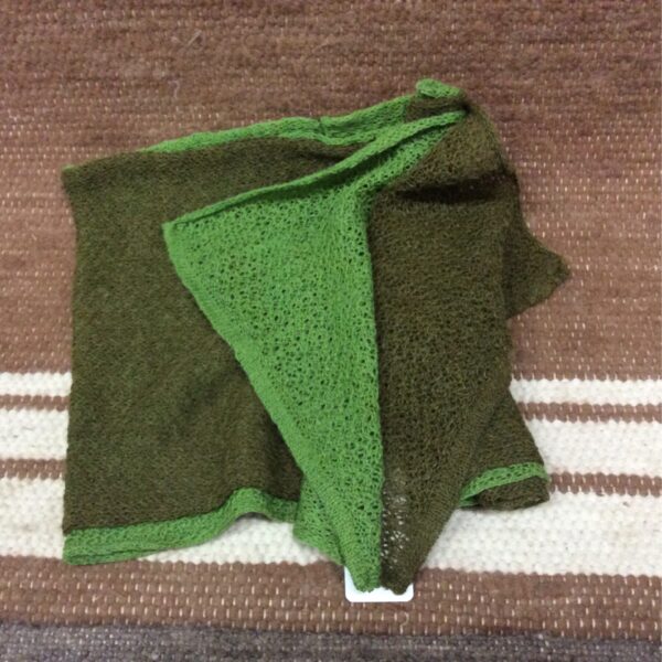 alpaca scarf two tone green