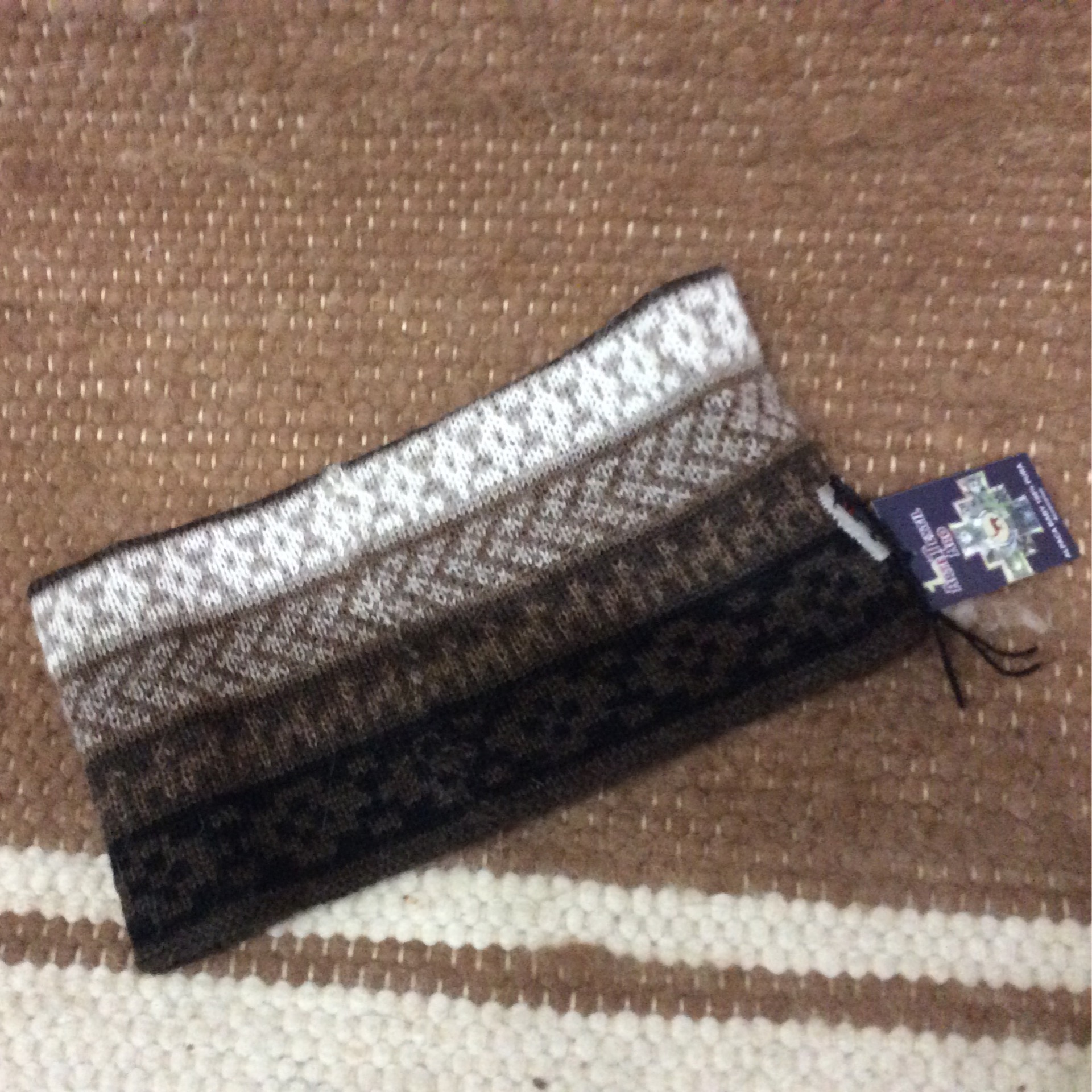 alpaca headband brown