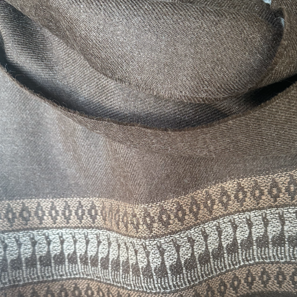 woven alpaca scarf khaki
