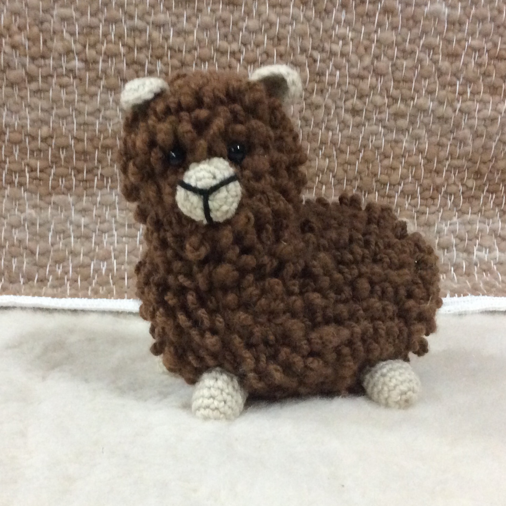 hand made alpaca toy brown
