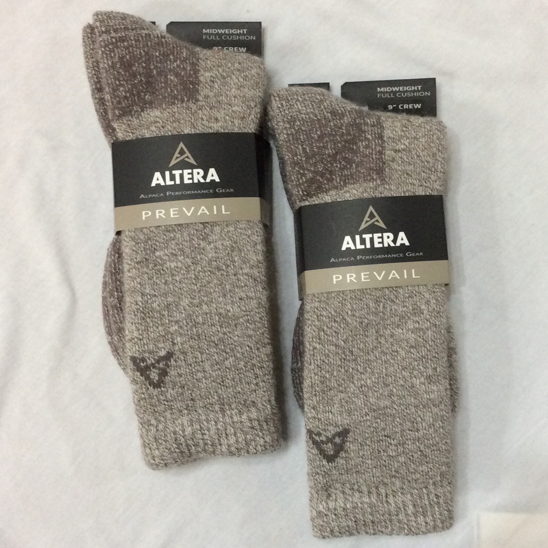brown alpaca hiking or hunting sock folded