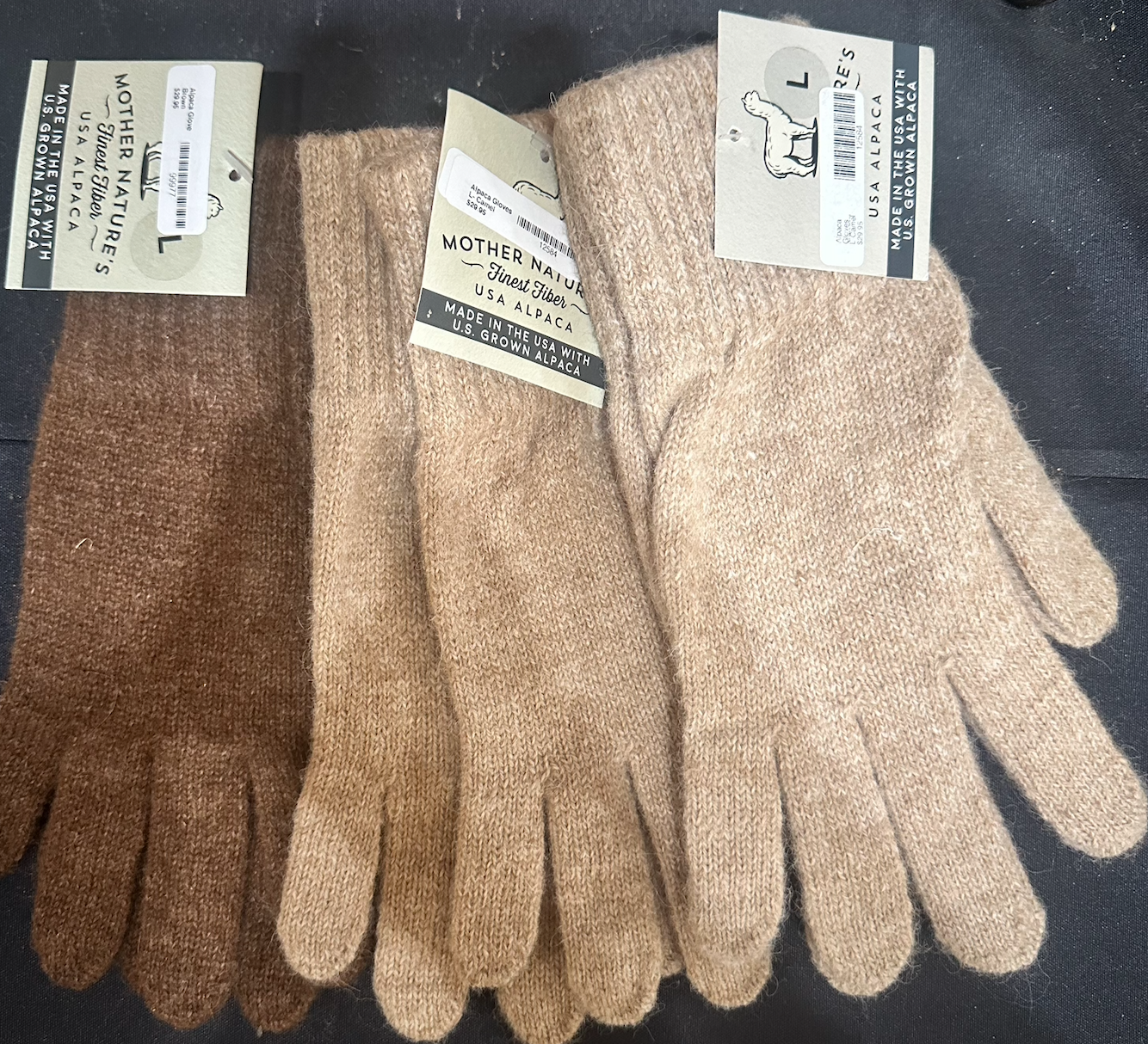 alpaca gloves tan