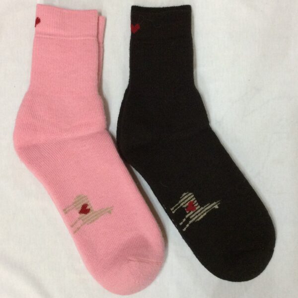 alpaca sock brown pink