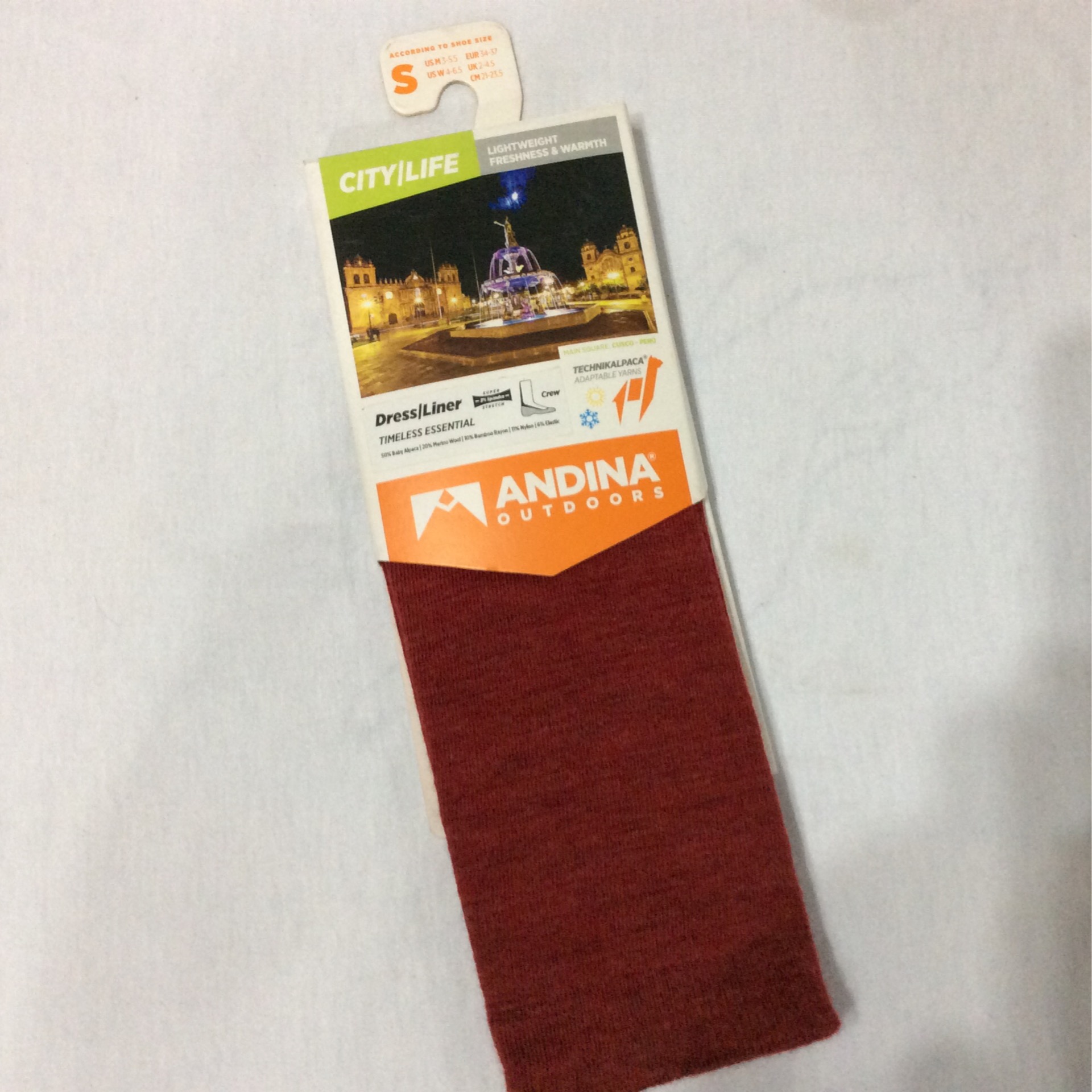 alpaca dress sock red