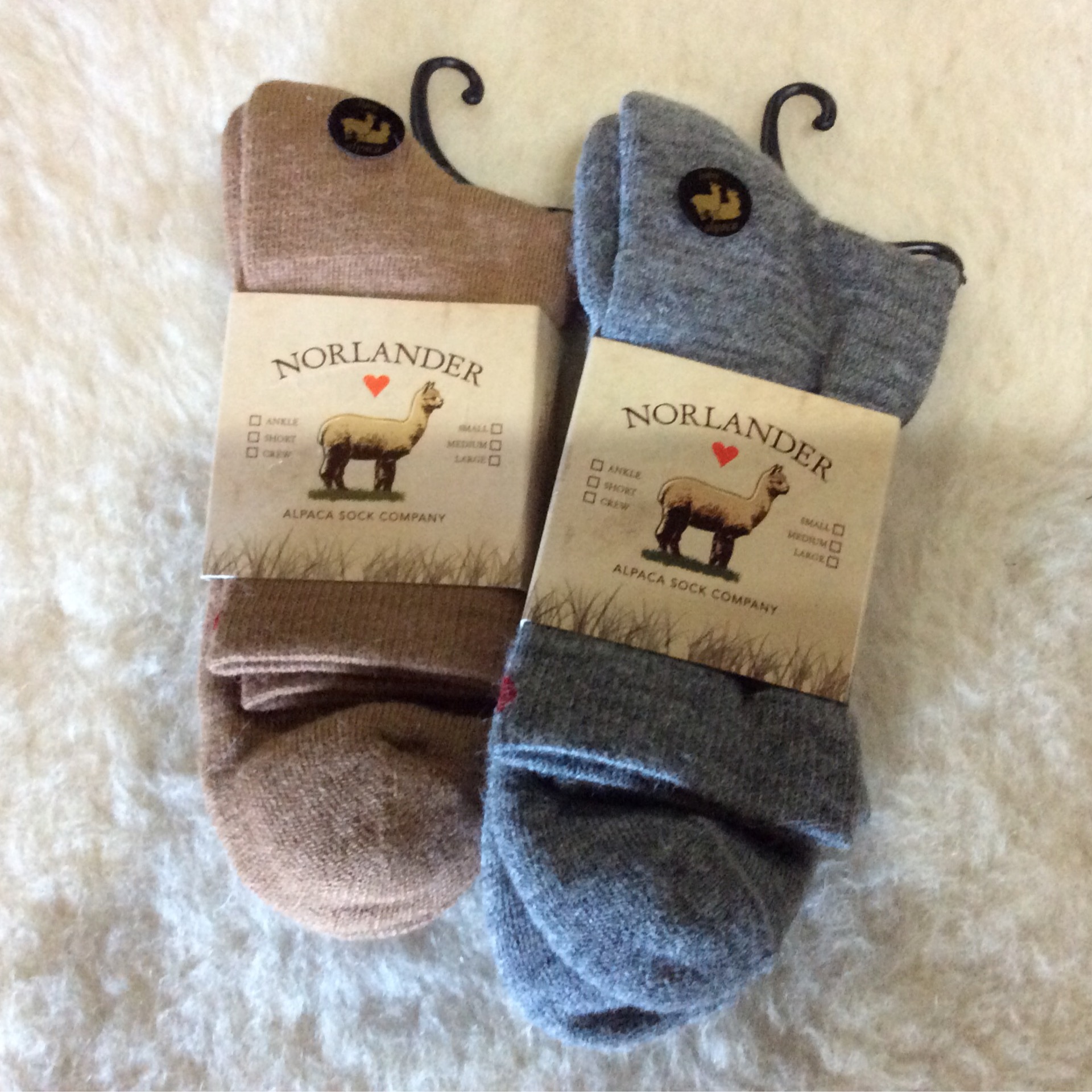 alpaca sock gray and tan