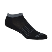 Black alpaca ankle sock with gray accents