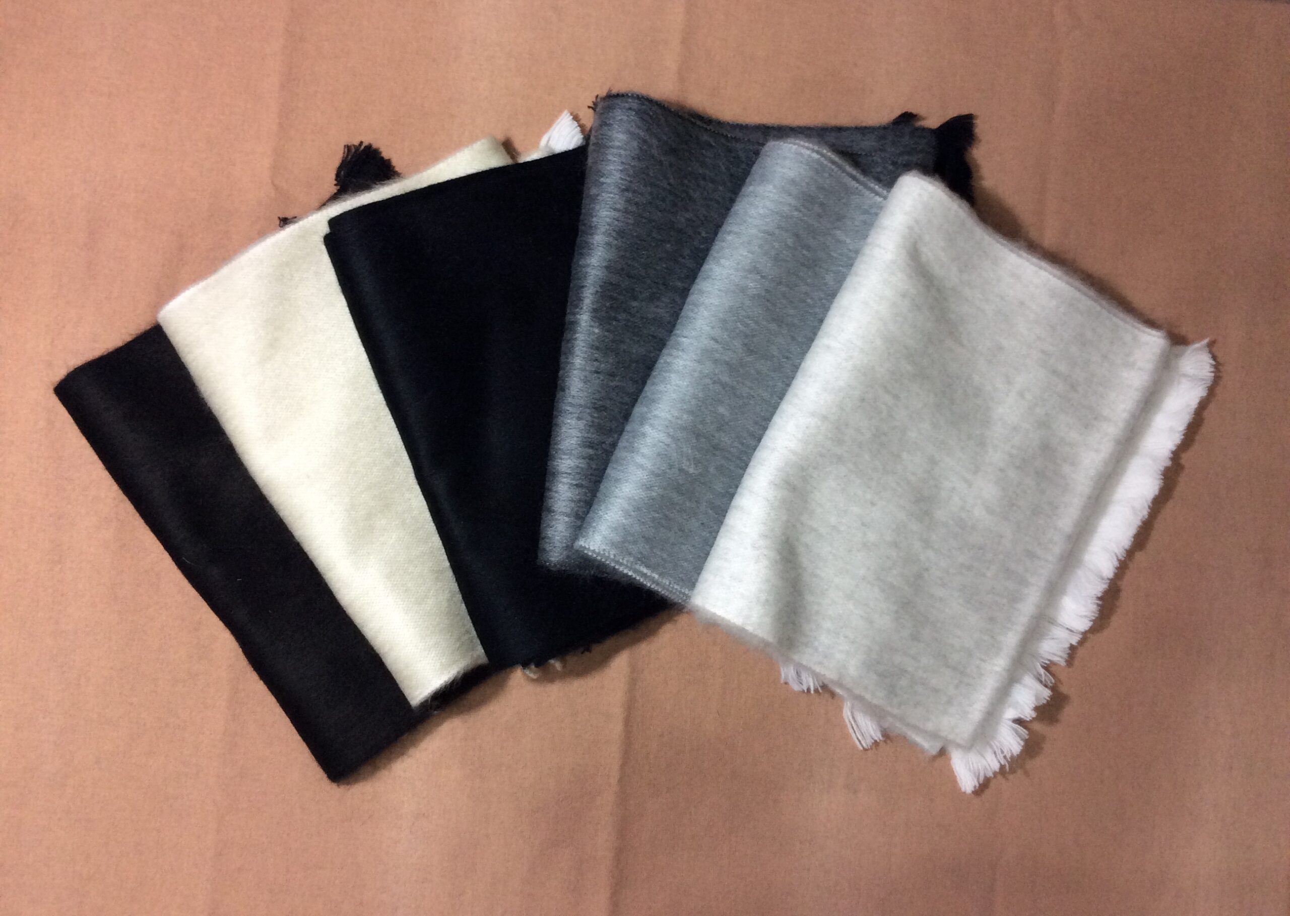 alpaca scarf folded multi color
