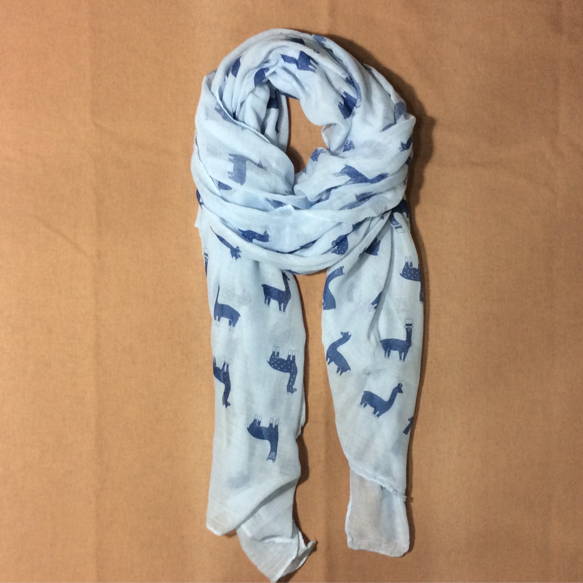 alpaca print scarf