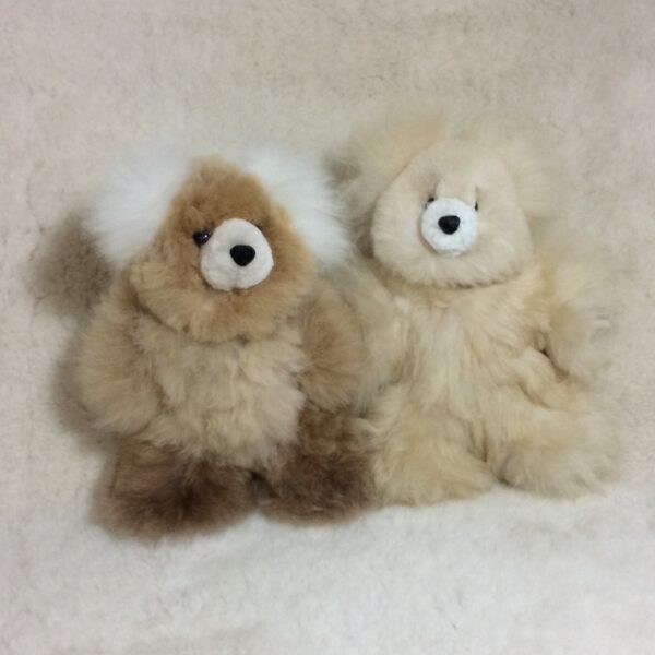 alpaca teddy bear toy fawn and white
