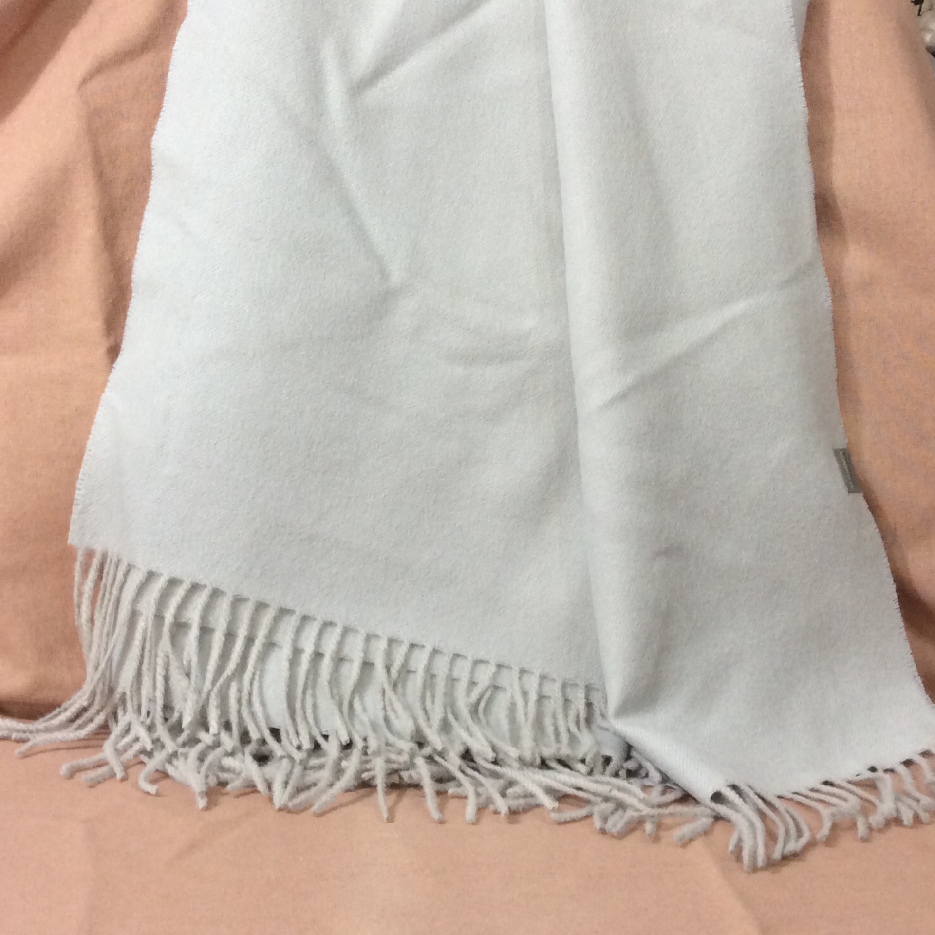 alpaca throw stone with fringe