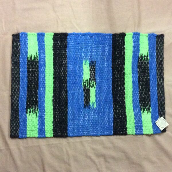 alpaca rug neon green black blue