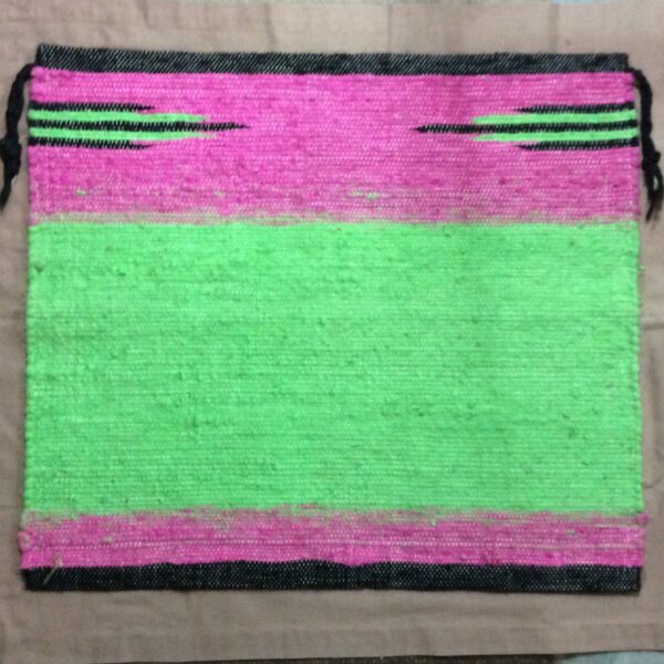 alpaca horse saddle blanket hot punk and neon green