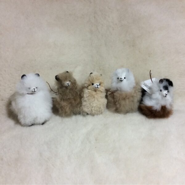 mini alpaca toy brown, fawn, white