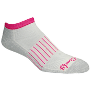 Gray and pink athletic alpaca ankle socks