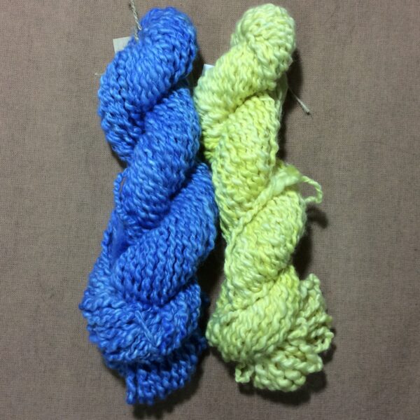 alpaca yarn blue yellow bulky